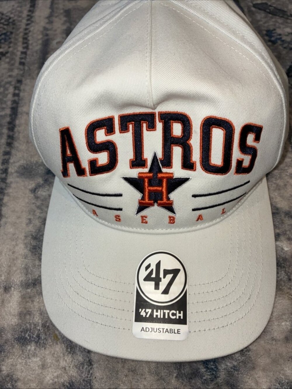 Houston Astros ‘47 Brand “Pomona” Hitch Snapback Hat (white) - MLB, Baseball